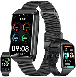 1.47" AMOLED Smart Watch for Women, Mens Smartwatches,Fitness Tracker Smartwatch for Android iPhones, Digital Watches Step Counter, 2 Straps (Black) 1.47" AMOLED Smart Watch for Women, Mens Smartwatches,Fitness Tracker Smartwatch for Android iPhones, Digital Watches Step Counter, 2 Straps (Black)