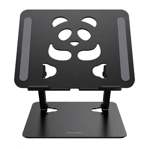 Stable Laptop Stand for Desk Fit for 10"-15.6" Laptops, Black Foldable Aluminum Riser Creates an Ergonomic Workspace with Cute Panda Cooling Vent, Fits MacBook Air/Pro, Dell and Lenovo Stable Laptop Stand for Desk Fit for 10"-15.6" Laptops, Black Foldable Aluminum Riser Creates an Ergonomic Workspace with Cute Panda Cooling Vent, Fits MacBook Air/Pro, Dell and Lenovo