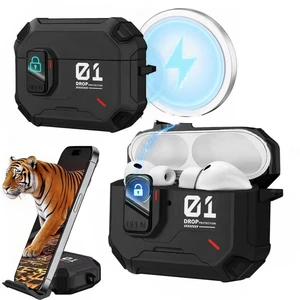 Case for AirPods Pro 3 with Keychain.01 Black Rugged Armor Shockproof Protective Built-in Stand Cases for Women Men Cover for AirPods Pro 3rd (2025) Case for AirPods Pro 3 with Keychain.01 Black Rugged Armor Shockproof Protective Built-in Stand Cases for Women Men Cover for AirPods Pro 3rd (2025)