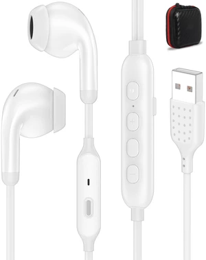 3 EQ Music Modes USB A Wired Earbuds with Microphone Mute Button 7.5ft Long Cord Headphones, Small Lightweight in-Ear Headset PC Laptop Computer Earphones for Office Work School Students 3 EQ Music Modes USB A Wired Earbuds with Microphone Mute Button 7.5ft Long Cord Headphones, Small Lightweight in-Ear Headset PC Laptop Computer Earphones for Office Work School Students