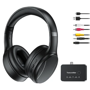 Wireless Headphones for TV Watching, Dual-Mode Bluetooth & 2.4G with Transmitter, Low Latency and 5 EQ Presets, Built-in Microphone for Clear Dialogue, Works with Optical/Coaxial/AUX & Bluetooth TVs Wireless Headphones for TV Watching, Dual-Mode Bluetooth & 2.4G with Transmitter, Low Latency and 5 EQ Presets, Built-in Microphone for Clear Dialogue, Works with Optical/Coaxial/AUX & Bluetooth TVs