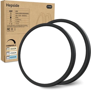 hepside 2PACK Flush Mount LED Ceiling Light Fixture Black, 12Inch 28Watt, Dimmable & 3000K-4500K-6000K Ceiling Lamp 3200LM Low Profile Ceiling Light for Kitchen Bedroom Hallway Porch hepside 2PACK Flush Mount LED Ceiling Light Fixture Black, 12Inch 28Watt, Dimmable & 3000K-4500K-6000K Ceiling Lamp 3200LM Low Profile Ceiling Light for Kitchen Bedroom Hallway Porch