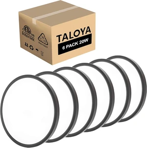 TALOYA 6 Pack 12 Inch 20W Flush Mount Ceiling Light Fixture,5CCT Selectable TALOYA 6 Pack 12 Inch 20W Flush Mount Ceiling Light Fixture,5CCT Selectable