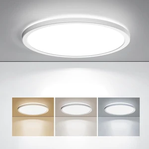 BLNAN LED Flush Mount Ceiling Light, 12 Inch 24W 3000K/4000K/5000K Hardwire Light Fixture, Ultra Thin Round White Lamp for Kitchen Porch Bedroom Hallway Stairwell Basement, Non-dimmable 1 Pack BLNAN LED Flush Mount Ceiling Light, 12 Inch 24W 3000K/4000K/5000K Hardwire Light Fixture, Ultra Thin Round White Lamp for Kitchen Porch Bedroom Hallway Stairwell Basement, Non-dimmable 1 Pack