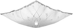 Progress Lighting Square Glass 12" Flush Mount Light, White Progress Lighting Square Glass 12" Flush Mount Light, White
