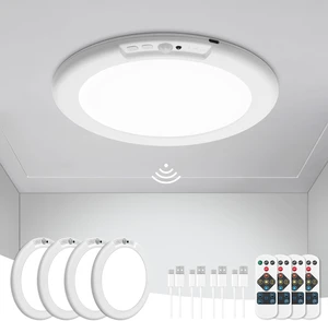 wowatt 4Pcs Battery Operated Ceiling Lights Rechargeable with Motion Sensor wowatt 4Pcs Battery Operated Ceiling Lights Rechargeable with Motion Sensor