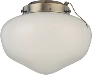 Westinghouse 7785100 LED Schoolhouse Indoor/Outdoor Energy Star Ceiling Fan Light Kit, Antique Brass Finish with White Opal Glass Westinghouse 7785100 LED Schoolhouse Indoor/Outdoor Energy Star Ceiling Fan Light Kit, Antique Brass Finish with White Opal Glass
