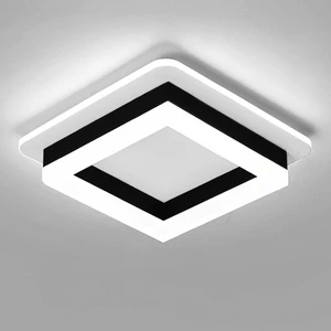 CANEOE Square Modern Led Ceiling Light Fixture, 32W Black Flush Mount Ceiling Light for Hallway 6000K Small Close to Ceiling Lamp for Hallway Bedroom, Kitchen, Closet, Entryway,9.5 Inch CANEOE Square Modern Led Ceiling Light Fixture, 32W Black Flush Mount Ceiling Light for Hallway 6000K Small Close to Ceiling Lamp for Hallway Bedroom, Kitchen, Closet, Entryway,9.5 Inch