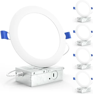 Sunco 4 Pack 6 Inch Canless LED Ultra-Slim Recessed Light, 14W-100W Sunco 4 Pack 6 Inch Canless LED Ultra-Slim Recessed Light, 14W-100W