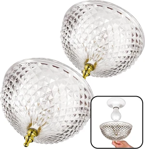 Evelots Clip-On Light Shades for Ceiling Bulbs, Diamond Cut Acrylic, 2-Pack Evelots Clip-On Light Shades for Ceiling Bulbs, Diamond Cut Acrylic, 2-Pack