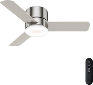 Hunter Minimus, Indoor, Ceiling Fan, Modern, Quiet, 44 inch, Brushed Nickel Hunter Minimus, Indoor, Ceiling Fan, Modern, Quiet, 44 inch, Brushed Nickel