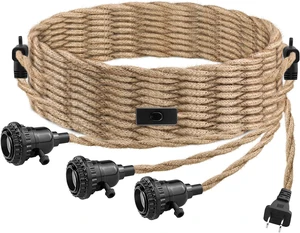 3 Light Plug in Pendant Light Cord, 25FT Hanging Lights with Plug in Cord 3 Light Plug in Pendant Light Cord, 25FT Hanging Lights with Plug in Cord