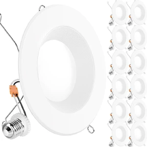 Sunco 12 Pack 6 Inch Retrofit LED Recessed Lights, 13W=120W 3000K Sunco 12 Pack 6 Inch Retrofit LED Recessed Lights, 13W=120W 3000K