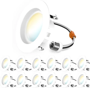 Sunco 4 Inch Retrofit LED Recessed Can Lights, 5CCT, 11W=40W Sunco 4 Inch Retrofit LED Recessed Can Lights, 5CCT, 11W=40W