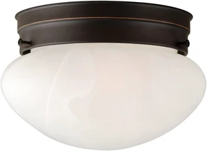Design House Millbridge Dome 7-5/8 Inch Diameter Indoor Ceiling Light Fixture, for Bedroom, Hallway, Closet & Dining Room, Alabaster Glass, Oil Rubbed Bronze 514547 Design House Millbridge Dome 7-5/8 Inch Diameter Indoor Ceiling Light Fixture, for Bedroom, Hallway, Closet & Dining Room, Alabaster Glass, Oil Rubbed Bronze 514547
