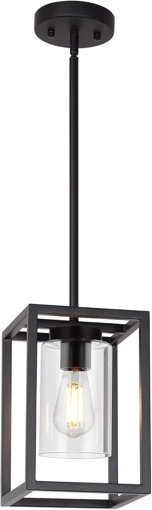 1 Light Farmhouse Pendant Lighting Black Cage Chandelier Glass Shade Contemporary Modern Kitchen Island Lights Fixtures Ceiling Hanging Dining Room Living Room 1 Light Farmhouse Pendant Lighting Black Cage Chandelier Glass Shade Contemporary Modern Kitchen Island Lights Fixtures Ceiling Hanging Dining Room Living Room