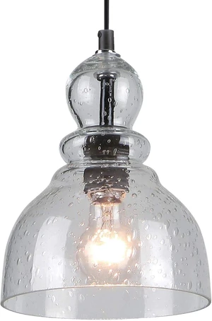 One-Light Adjustable Mini Pendant with Handblown Clear Seeded Glass, Oil Rubbed Bronze Finish - 2-Pack One-Light Adjustable Mini Pendant with Handblown Clear Seeded Glass, Oil Rubbed Bronze Finish - 2-Pack