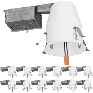 Sunco 12 Pack 4 Inch Remodel LED Can Light Housings, 18W Max Sunco 12 Pack 4 Inch Remodel LED Can Light Housings, 18W Max