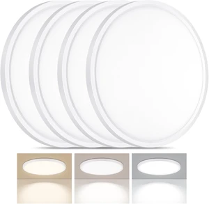LED Flush Mount Ceiling Light 12in Thin 3CCT White Wired(4 Pack) LED Flush Mount Ceiling Light 12in Thin 3CCT White Wired(4 Pack)