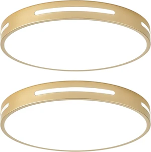 Gold LED Ceiling Light Fixture Flush Mount 15 inch 36W Set of 2, Dimmable Kitchen Lighting Fixtures LED, Modern Light Fixtures Ceiling Mount for Bedroom, Bathroom, Living Room Gold LED Ceiling Light Fixture Flush Mount 15 inch 36W Set of 2, Dimmable Kitchen Lighting Fixtures LED, Modern Light Fixtures Ceiling Mount for Bedroom, Bathroom, Living Room
