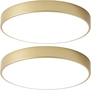 Gold Flush Mount Ceiling Light Fixture LED,24W Bedroom Light Fixture Ceiling Mount Dimmable Set of 2,12 inch Close to Ceiling Light Fixture 5CCT for Kitchen, Bathroom, Living Room Gold Flush Mount Ceiling Light Fixture LED,24W Bedroom Light Fixture Ceiling Mount Dimmable Set of 2,12 inch Close to Ceiling Light Fixture 5CCT for Kitchen, Bathroom, Living Room