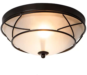 12" Black Classic Dome Ceiling Light Flush Mount, 2-Light Bronze Lighting Fixtures, Frosted Glass Farmhouse Ceiling Lamp for Living Room Kitchen Bedroom Hallway Entryway Staircase 12" Black Classic Dome Ceiling Light Flush Mount, 2-Light Bronze Lighting Fixtures, Frosted Glass Farmhouse Ceiling Lamp for Living Room Kitchen Bedroom Hallway Entryway Staircase