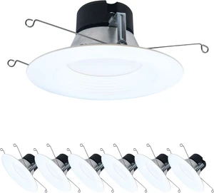 Halo LT 5/6 inch LED recessed Can light Trim, 3000K, dimmable, 600lm 6PK Halo LT 5/6 inch LED recessed Can light Trim, 3000K, dimmable, 600lm 6PK