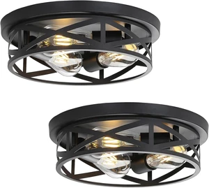 13 inch Black Flush Mount Ceiling Light Fixtures,3-Light Modern Hallway Light Fixtures Ceiling, Black Light Fixture Ceiling Mount for Farmhouse,Kitchen, Bedroom 2 Pack 13 inch Black Flush Mount Ceiling Light Fixtures,3-Light Modern Hallway Light Fixtures Ceiling, Black Light Fixture Ceiling Mount for Farmhouse,Kitchen, Bedroom 2 Pack