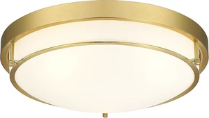 16 Inch Flush Mount Ceiling Light,White Frosted Glass,Gold 16 Inch Flush Mount Ceiling Light,White Frosted Glass,Gold