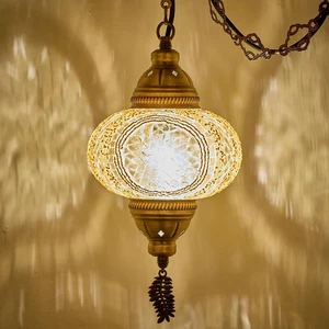DEMMEX Authentic Turkish Plug in Pendant Light, 6.5" Big Size Globe, Made in Turkey, Turkish Moroccan Mosaic Ceiling Hanging Pendant Light Fixture Lamp, Swag Plug-in with 15ft Cord and Chain DEMMEX Authentic Turkish Plug in Pendant Light, 6.5" Big Size Globe, Made in Turkey, Turkish Moroccan Mosaic Ceiling Hanging Pendant Light Fixture Lamp, Swag Plug-in with 15ft Cord and Chain