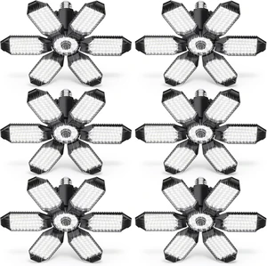 6 Pack 220W Garage Light Ceiling Led Deformable LED Shop Lights for Workshop E26 E27 Screw in Garage 6 Pack 220W Garage Light Ceiling Led Deformable LED Shop Lights for Workshop E26 E27 Screw in Garage