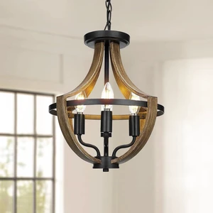 13.1" Modern Farmhouse Hanging Pendant Lighting, 4-Light Rustic Interior Flush Mount Ceiling Light Fixture, Vintage Chandelier for Hallway Foyer Dining Room Entryway Kitchen Island Bedroom 13.1" Modern Farmhouse Hanging Pendant Lighting, 4-Light Rustic Interior Flush Mount Ceiling Light Fixture, Vintage Chandelier for Hallway Foyer Dining Room Entryway Kitchen Island Bedroom