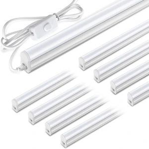 Pak 4FT LED Shop Lights, 2300LM 6500K Cool White, 20W Energy Efficient Linkable Ceiling and Under Cabinet Lighting, T5 Integrated Utility Fixture for Garage, Workshop, Basement, FCC Certified, 8 Pack Pak 4FT LED Shop Lights, 2300LM 6500K Cool White, 20W Energy Efficient Linkable Ceiling and Under Cabinet Lighting, T5 Integrated Utility Fixture for Garage, Workshop, Basement, FCC Certified, 8 Pack
