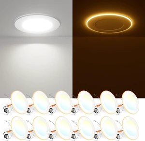 FREELICHT 12 Pack 5/6 Inch 5CCT LED Recessed Lighting with Night Light FREELICHT 12 Pack 5/6 Inch 5CCT LED Recessed Lighting with Night Light