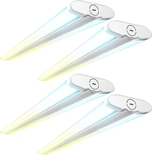 Sunco 4 Pack 4FT LED Shop Light Wraparound, Dual Selectable, 3CCT, 50-70W Sunco 4 Pack 4FT LED Shop Light Wraparound, Dual Selectable, 3CCT, 50-70W