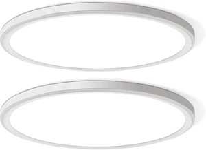 WKONCLDY Two Pack 4700lm LED Flush Mount Ceiling Light, Super Slim 16 inch 5000K LED Ceiling Light for Bedroom, Living Room, Dining Room (White) WKONCLDY Two Pack 4700lm LED Flush Mount Ceiling Light, Super Slim 16 inch 5000K LED Ceiling Light for Bedroom, Living Room, Dining Room (White)