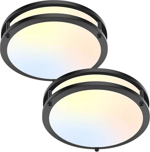 Brightever Flush Mount Ceiling Light Black 30W 5CCT Dimmable 10 Inch 2-Pack Brightever Flush Mount Ceiling Light Black 30W 5CCT Dimmable 10 Inch 2-Pack