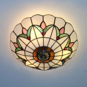 Tiffany Style Ceiling Light Vintage Stained Glass Flush Mount Ceiling Lighting Fixtures Lamps (12 Inch W) Tiffany Style Ceiling Light Vintage Stained Glass Flush Mount Ceiling Lighting Fixtures Lamps (12 Inch W)