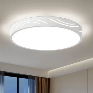 Modern White Ceiling Light,Round Dimmable Ceiling Light Fixture 11.81 in Modern White Ceiling Light,Round Dimmable Ceiling Light Fixture 11.81 in
