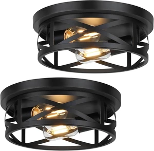 Bosceos 2-Light Flush Mount Ceiling Light Fixtures, 2-Pack Bosceos 2-Light Flush Mount Ceiling Light Fixtures, 2-Pack