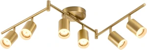 Bojim 6 Light Gold Kitchen Track Lighting Fixtures Ceiling Adjustable Head Bojim 6 Light Gold Kitchen Track Lighting Fixtures Ceiling Adjustable Head