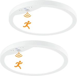 2-Pack 20W Motion Sensor Ceiling Lights Hard-Wired, 9Inch Indoor Motion Activated LED Ceiling Light Fixtures with 3 Modes, 4000K Flush Mount Lights for Closet Stairwell Hallway, NOT Battery Operated 2-Pack 20W Motion Sensor Ceiling Lights Hard-Wired, 9Inch Indoor Motion Activated LED Ceiling Light Fixtures with 3 Modes, 4000K Flush Mount Lights for Closet Stairwell Hallway, NOT Battery Operated