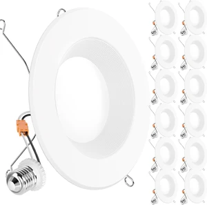 Sunco 12 Pack 6 Inch Retrofit LED Recessed Lights 13W=75W 3000K Warm White Sunco 12 Pack 6 Inch Retrofit LED Recessed Lights 13W=75W 3000K Warm White
