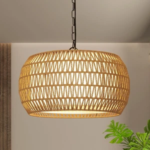 Rattan Farmhouse Chandelier Light Fixtures, 5-Lights Boho Large Pendant Light,Hand Woven Chandeliers for Dining Room with Fabric Shade,Rustic Chandeliers Hanging Light Fixtures for Kitchen Island Rattan Farmhouse Chandelier Light Fixtures, 5-Lights Boho Large Pendant Light,Hand Woven Chandeliers for Dining Room with Fabric Shade,Rustic Chandeliers Hanging Light Fixtures for Kitchen Island