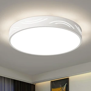 Modern White Ceiling Light,Round Dimmable Ceiling Light Fixture 15.75 in Modern White Ceiling Light,Round Dimmable Ceiling Light Fixture 15.75 in
