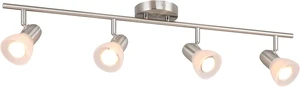 XiNBEi Lighting 4 Light Track Light Brushed Nickel for Kitchen Bathroom XiNBEi Lighting 4 Light Track Light Brushed Nickel for Kitchen Bathroom