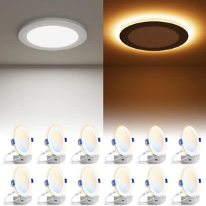 VOLISUN 12 Pack 6 Inch 5CCT Recessed Light with Night Light, 1080LM VOLISUN 12 Pack 6 Inch 5CCT Recessed Light with Night Light, 1080LM