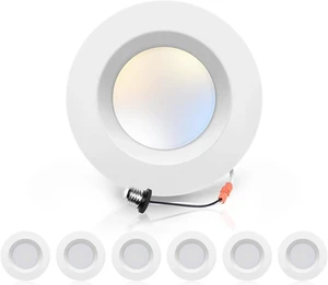 ECOELER 5/6 Inch LED Recessed DownLights, Dimmable Recessed Retrofit Lights ECOELER 5/6 Inch LED Recessed DownLights, Dimmable Recessed Retrofit Lights