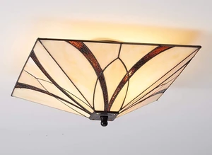Tiffany Style Semi Flush Ceiling Light Art Colorful Glass Shade 3 Lights Tiffany Style Semi Flush Ceiling Light Art Colorful Glass Shade 3 Lights