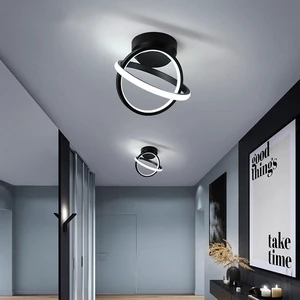 CANEOE Black Led Ceiling Light, 6000K Lighting Fixtures, Metal Creative Design Lamp for Living Room Bedroom Corridor Aisle Hallway (Cool White), CL-JCYXBK-US CANEOE Black Led Ceiling Light, 6000K Lighting Fixtures, Metal Creative Design Lamp for Living Room Bedroom Corridor Aisle Hallway (Cool White), CL-JCYXBK-US